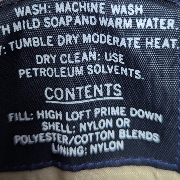 VTG Altra High Loft Prime Down Puffer Vest Size XS Blue Tan - Picture 5 of 9